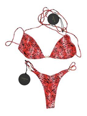 Sommer Swim Ella Infinity Bralette Top & Liora Bottoms Bikini in Inferna